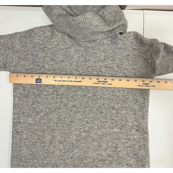 Loft Women's Cowl Neck Sweater Grey Multicolor Flecked Turtleneck Size XS - Picture 5 of 6